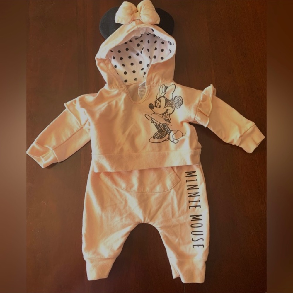 Disney Baby Soft Pink Infant Sweatsuit